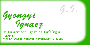gyongyi ignacz business card